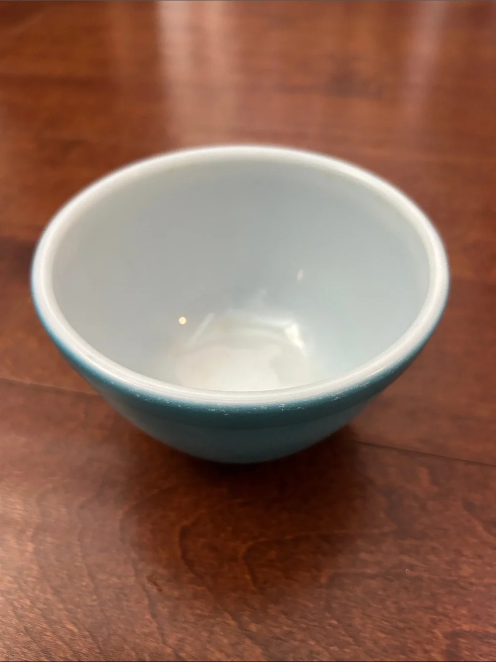Vintage Pyrex Turquoise Ceramic Bowl